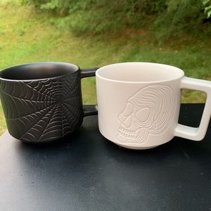 Starbucks 2019 Halloween Spider Web &Skull Mug Set